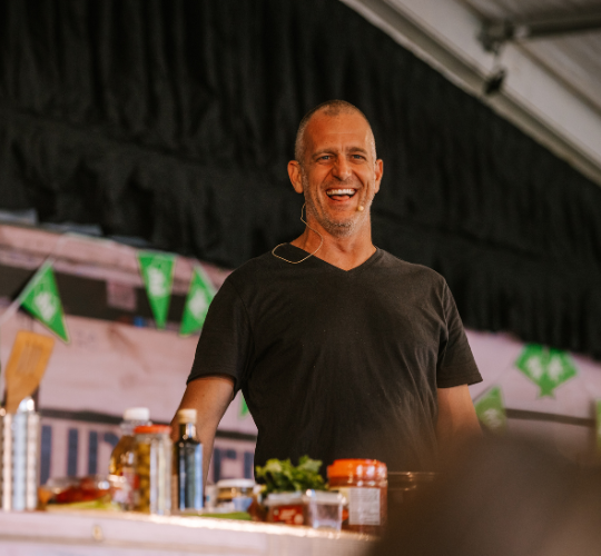 Cooking stage host Paul West